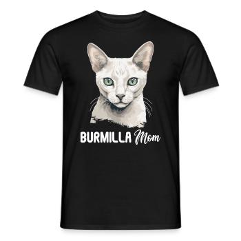 Burmilla Chaton Burmilla Chat - T-shirt homme - noir - Devant - AI Model Male 178 light (178cm)