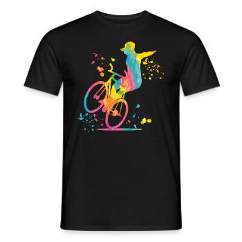 Artistic Cycling Artistic Cyclist - Men's T-Shirt - black - Front - AI Model Male 178 light (178cm)