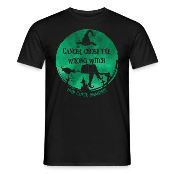 Cancer Witch Green Liver Cancer - Men's T-Shirt - black - Front - AI Model Male 178 light (178cm)
