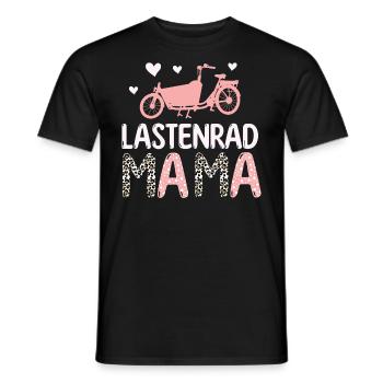 Cargo Bike Mom Bicycle Cargobike - Men's T-Shirt - black - Front - AI Model Male 178 light (178cm)