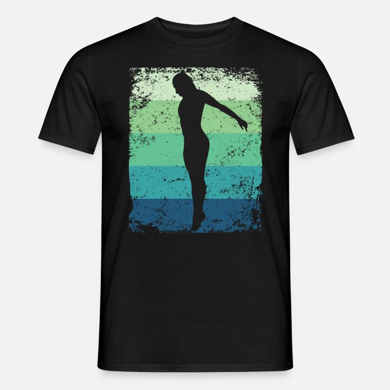 Synchronisierter Wassertaucher High Diver - Männer T-Shirt - Schwarz