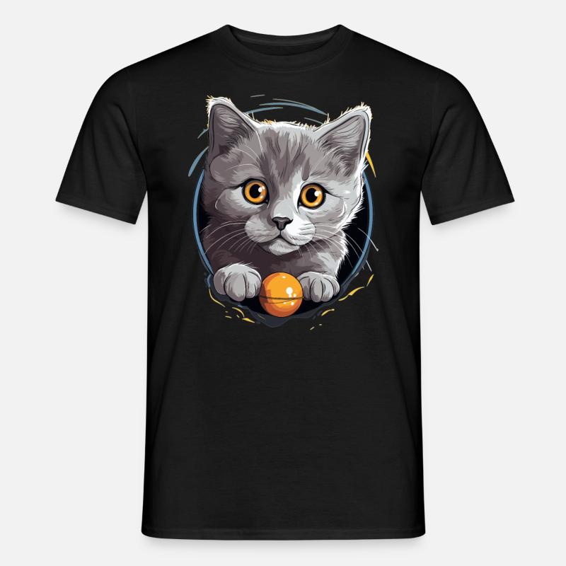 Chartreux Cat Kartäuser Katze - Männer T-Shirt - Schwarz