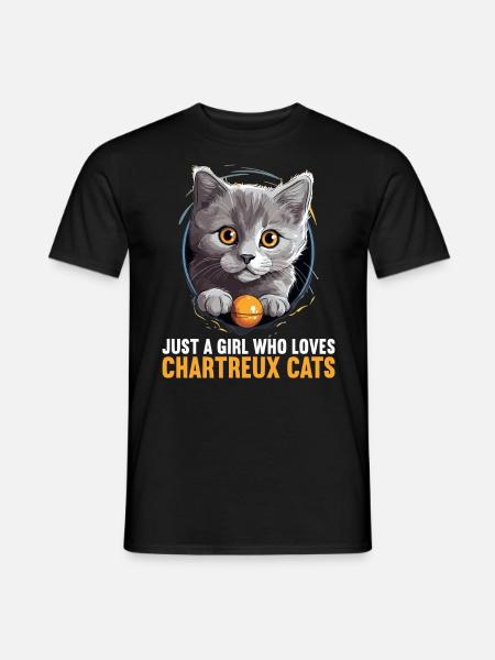 Chartreux Cat Carthusian Cat - Men's T-Shirt - black