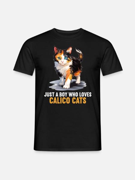 Calico Cat Lucky Cat - Men's T-Shirt - black