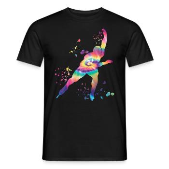 Speed skater Sportswoman Speed Skating - Men's T-Shirt - black - Front - AI Model Male 178 light (178cm)
