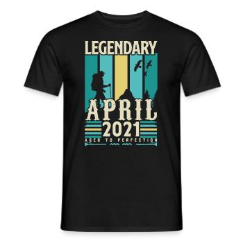 April 2021 Jubiläumsgeschenk, Jahrgang April 2021 - Männer T-Shirt - Schwarz - Vorne - AI Model Male 178 light (178cm)