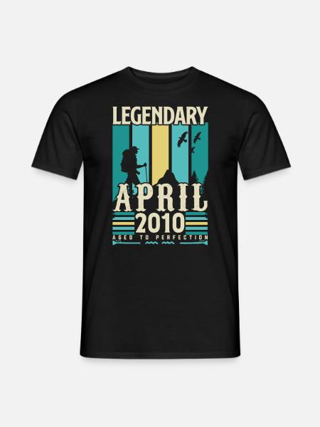 April 2010 Jubiläumsgeschenk, Jahrgang April 2010 - Männer T-Shirt - Schwarz