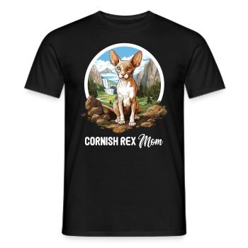 Cornish Rex Kätzchen Cornish Rex Katze - Männer T-Shirt - Schwarz - Vorne - AI Model Male 178 light (178cm)