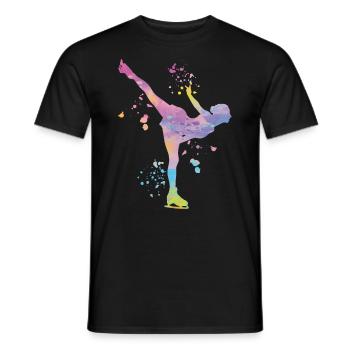 Eiskunstläufer Schlittschuhlaufen Eiskunstlauf - Männer T-Shirt - Schwarz - Vorne - AI Model Male 178 light (178cm)