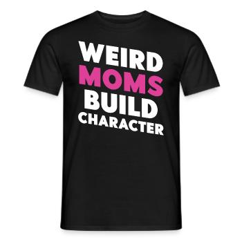 Les mamans bizarres construisent leur caractère - T-shirt homme - noir - Devant - AI Model Male 178 light (178cm)