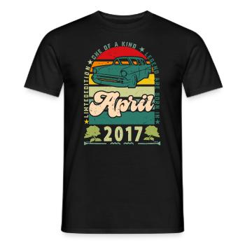 April 2017, April 2017, April 2017. - Men's T-Shirt - black - Front - AI Model Male 178 light (178cm)