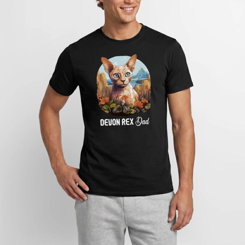 Devon Rex Kätzchen Devon Rex Katze Männer T-Shirt