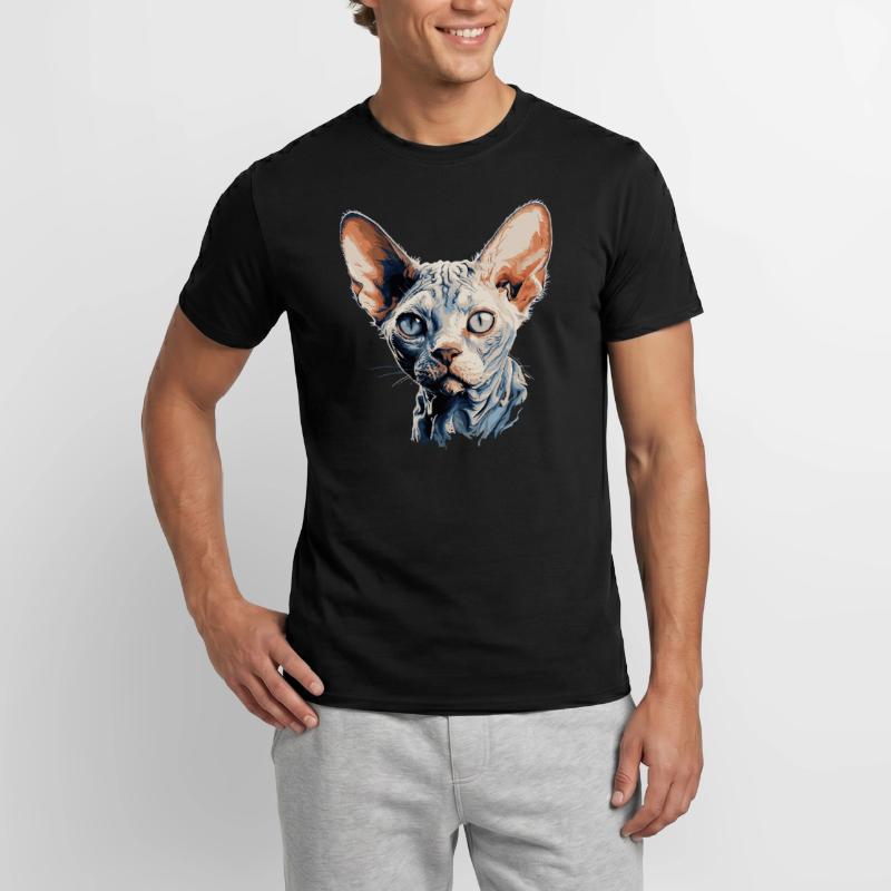 Devon Rex Kätzchen Devon Rex Katze Männer T-Shirt