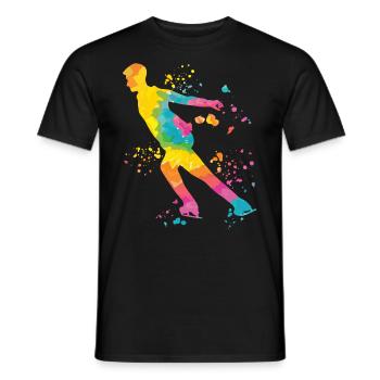 Eiskunstläufer Schlittschuhlaufen Eiskunstlauf - Männer T-Shirt - Schwarz - Vorne - AI Model Male 178 light (178cm)