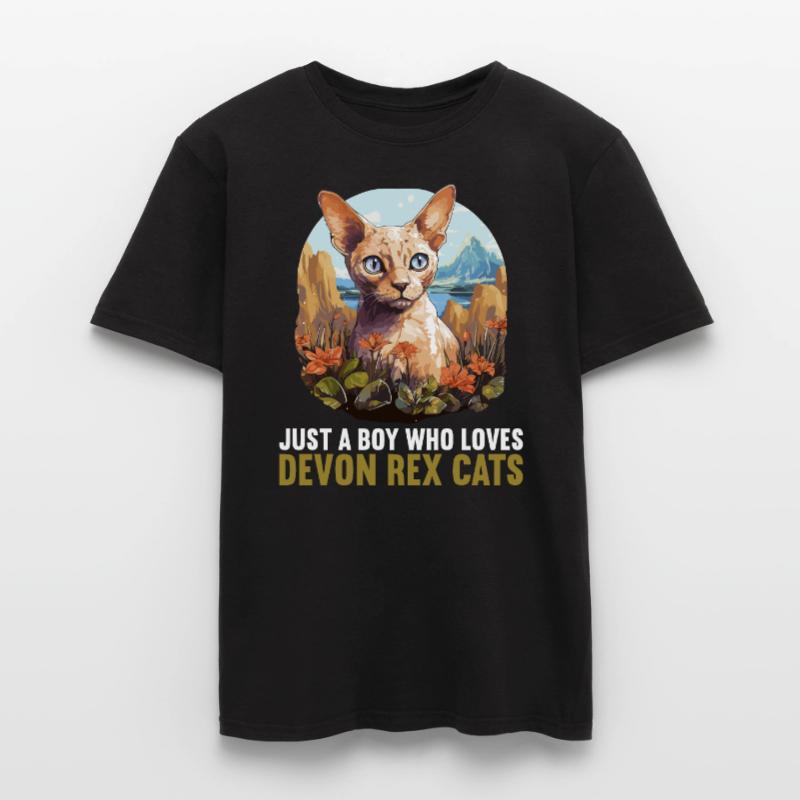 Devon Rex Kätzchen Devon Rex Katze Männer T-Shirt