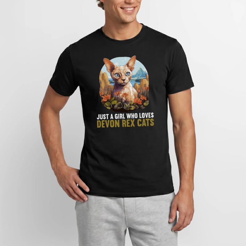 Devon Rex Kätzchen Devon Rex Katze Männer T-Shirt