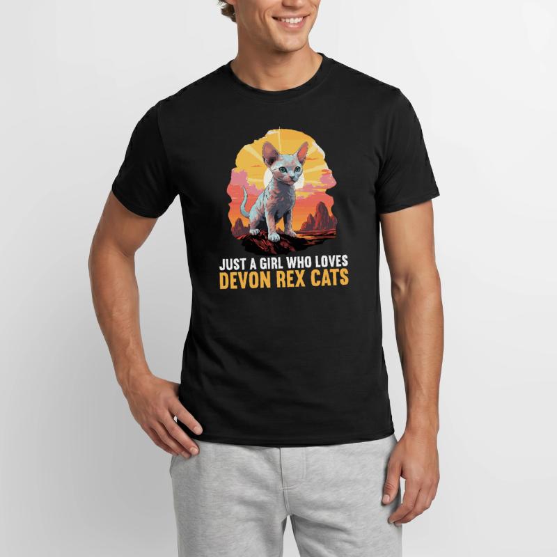 Devon Rex Kätzchen Devon Rex Katze Männer T-Shirt