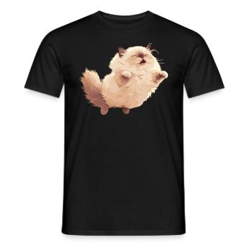 Chat de l’Himalaya Colourpoint Katze - T-shirt homme - noir - Devant - AI Model Male 178 light (178cm)