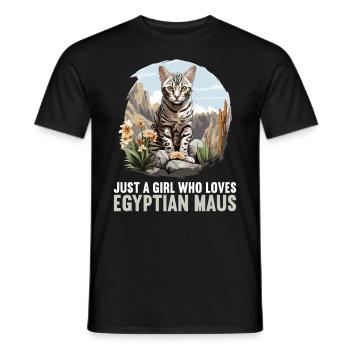 Mau égyptien Chaton Chat égyptien Mau - T-shirt homme - noir - Devant - AI Model Male 178 light (178cm)