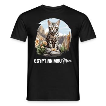 Mau égyptien Chaton Chat égyptien Mau - T-shirt homme - noir - Devant - AI Model Male 178 light (178cm)