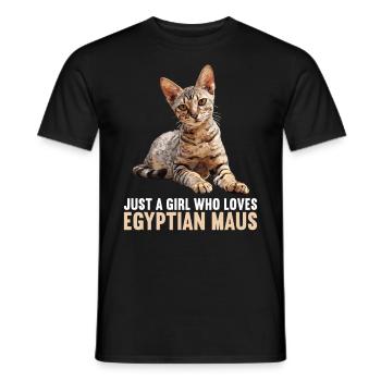 Mau égyptien Chaton Chat égyptien Mau - T-shirt homme - noir - Devant - AI Model Male 178 light (178cm)
