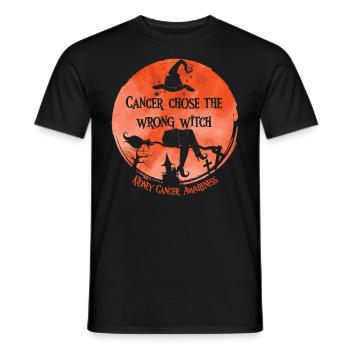 Cancer Orange Sorcière Cancer du rein - T-shirt homme - noir - Devant - AI Model Male 178 light (178cm)