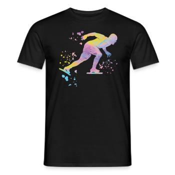Eisschnellläufer Sportlerin Eisschnelllauf - Männer T-Shirt - Schwarz - Vorne - AI Model Male 178 light (178cm)