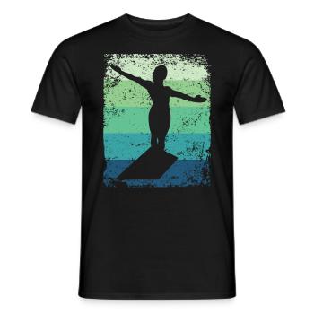 Synchronized Water Diver High Diver - Men's T-Shirt - black - Front - AI Model Male 178 light (178cm)