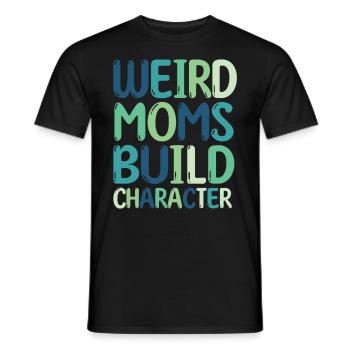Les mamans bizarres construisent leur caractère - T-shirt homme - noir - Devant - AI Model Male 178 light (178cm)