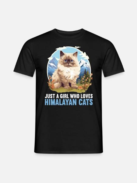 Himalayan Cat Colourpoint Katze - Men's T-Shirt - black