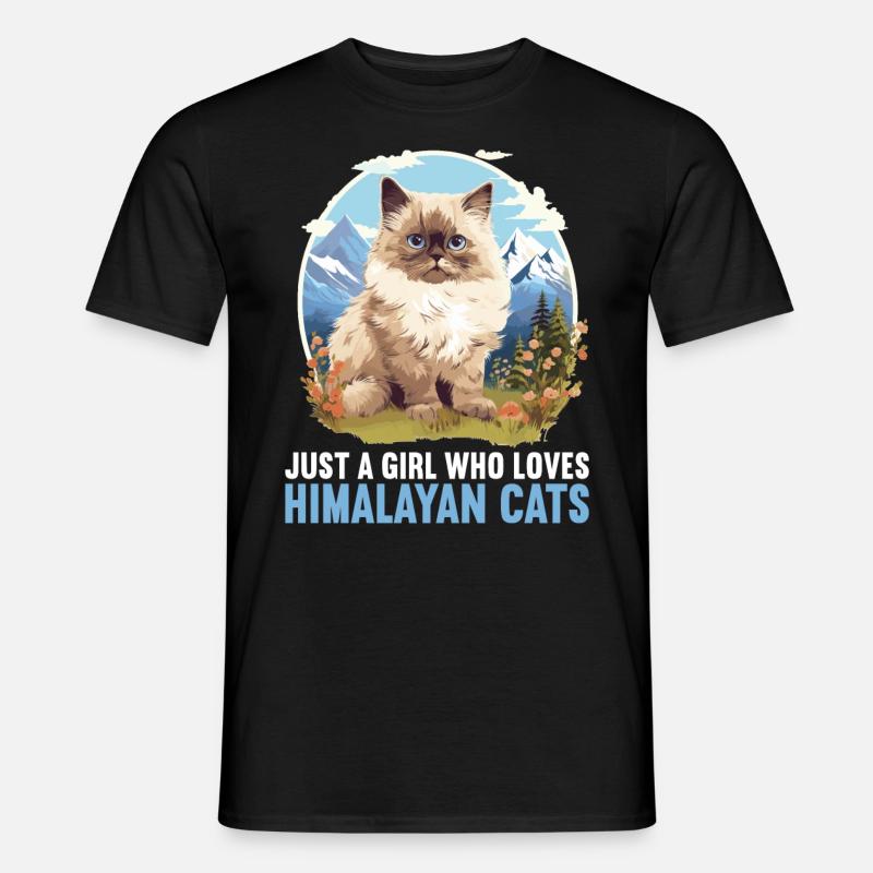 Himalayan Cat Colourpoint Katze - Men's T-shirt - black