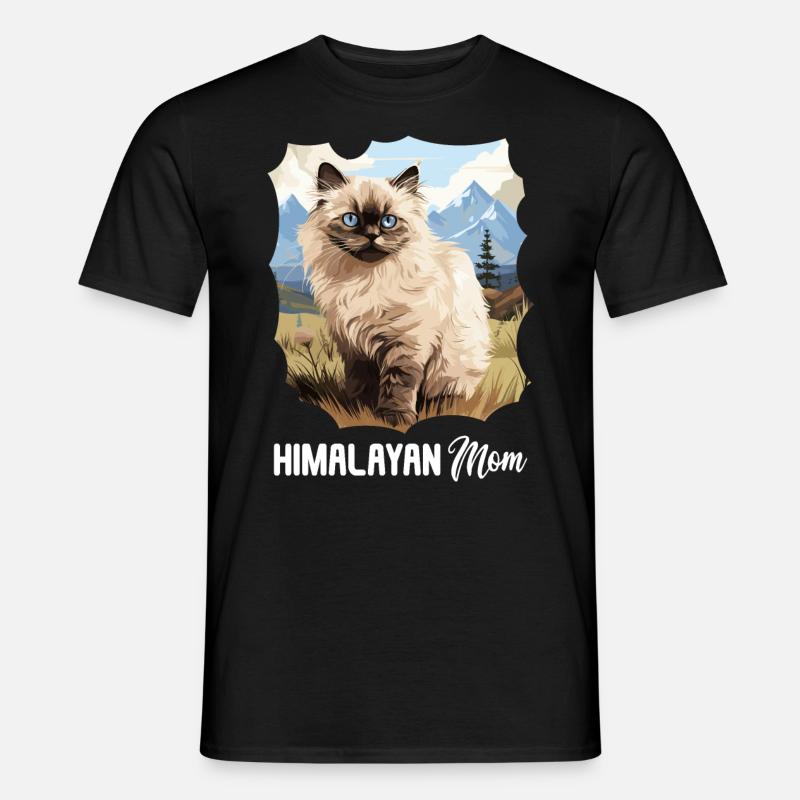 Himalayan Cat Colourpoint Katze - Men's T-shirt - black