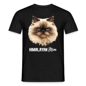 Chat de l’Himalaya Colourpoint Katze - T-shirt homme - noir - Devant - AI Model Male 178 light (178cm)