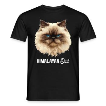 Chat de l’Himalaya Colourpoint Katze - T-shirt homme - noir - Devant - AI Model Male 178 light (178cm)