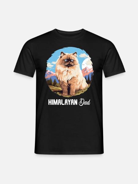 Himalayan Cat Colourpoint Katze - Men's T-Shirt - black