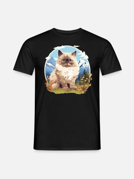 Himalayan Cat Colourpoint Katze - Men's T-Shirt - black