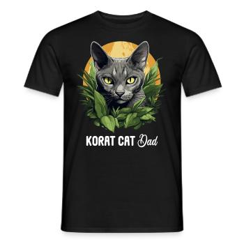 Korat Chaton Korat Chat - T-shirt homme - noir - Devant - AI Model Male 178 light (178cm)