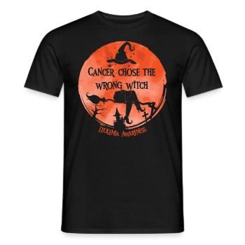 Cancer Witch Orange Leukemia Awareness - Men's T-Shirt - black - Front - AI Model Male 178 light (178cm)