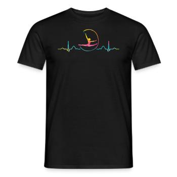 Gymnaste avec bande de gymnastique rythmique - T-shirt homme - noir - Devant - AI Model Male 178 light (178cm)