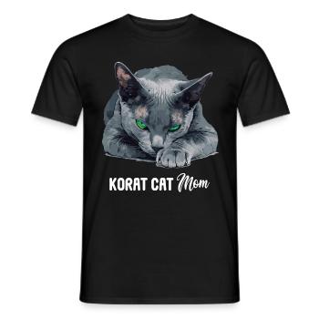 Korat Chaton Korat Chat - T-shirt homme - noir - Devant - AI Model Male 178 light (178cm)