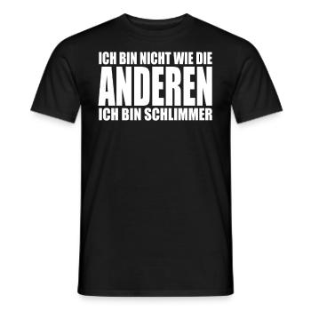 Je ne suis pas comme les autres, je suis pire - T-shirt homme - noir - Devant - AI Model Male 178 light (178cm)