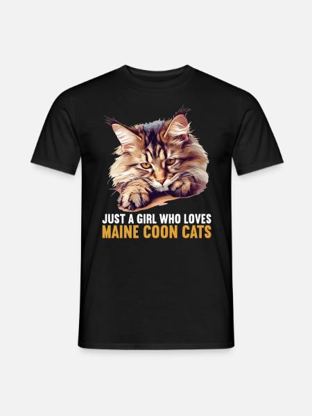 Maine Coon Kätzchen Maine Coon Katze - Männer T-Shirt - Schwarz