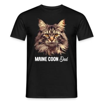 Maine Coon Kätzchen Maine Coon Katze - Männer T-Shirt - Schwarz - Vorne - AI Model Male 178 light (178cm)