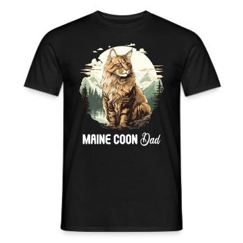 Maine Coon Kätzchen Maine Coon Katze - Männer T-Shirt - Schwarz - Vorne - AI Model Male 178 light (178cm)