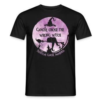 Cancer, Sorcière, Orchidée, Cancer Des Testicules - T-shirt homme - noir - Devant - AI Model Male 178 light (178cm)