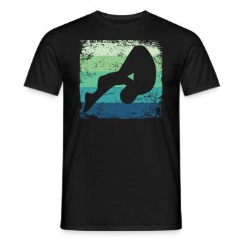 Plongeon, Saut artistique, Plongeon synchronisé - T-shirt homme - noir - Devant - AI Model Male 178 light (178cm)