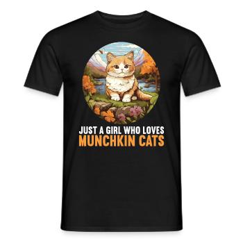 Munchkin Kätzchen Munchkin Katze - Männer T-Shirt - Schwarz - Vorne - AI Model Male 178 light (178cm)