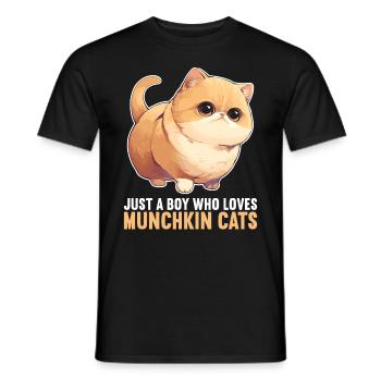 Munchkin Kätzchen Munchkin Katze - Männer T-Shirt - Schwarz - Vorne - AI Model Male 178 light (178cm)