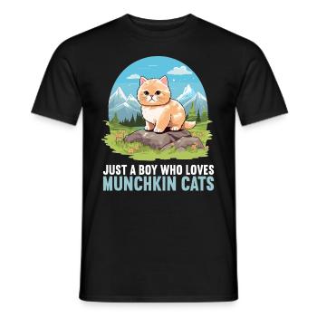 Munchkin Kätzchen Munchkin Katze - Männer T-Shirt - Schwarz - Vorne - AI Model Male 178 light (178cm)