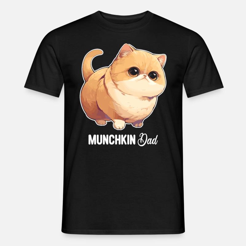 Munchkin Kätzchen Munchkin Katze - Männer T-Shirt - Schwarz